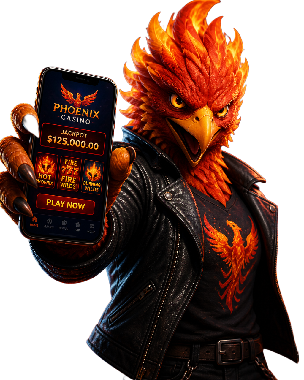 Mascota fénix de betInfinity